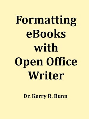 cover image of Formatting eBooks with Open Office Writer